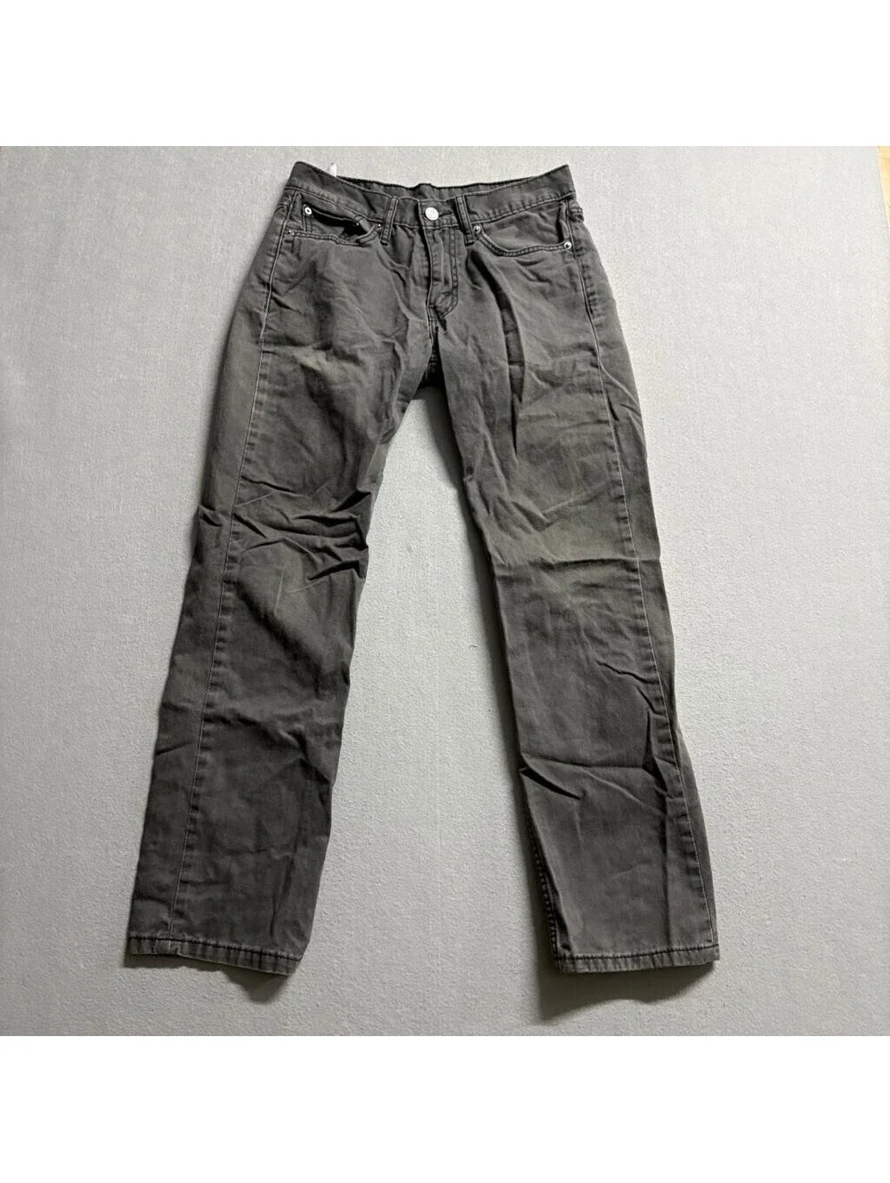 Levi's 514 Slim Straight Jeans Mens 29x30 Gray Denim Cotton Pants